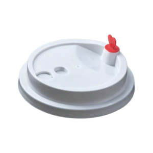 PP White Lid w/ Red Heart Stopper (90mm)